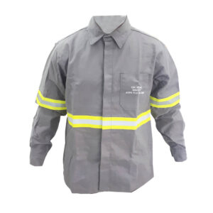 Camisa de Seguranca Eqpro NR10 Faixa Refletiva M Cinza