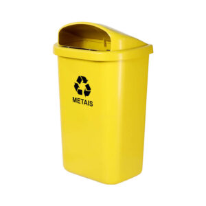 Lixeira Individual JSN Para Coleta Seletiva 50 Lts Amarela