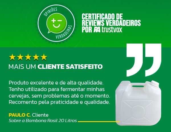MB-MS23-068 AVALIAÇÃO REAL TRUSTVOX CLIENTE SOBRE BOMBONA ROSIL 20 LITROS